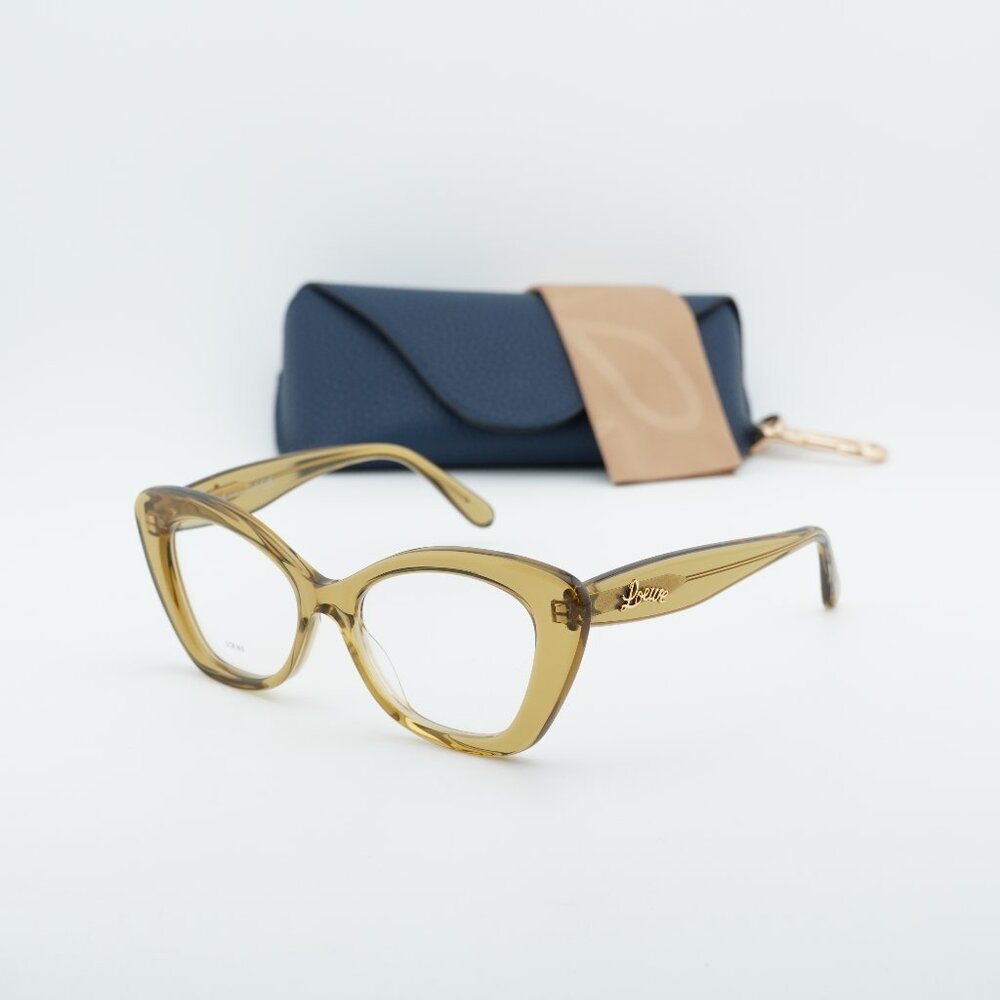 Loewe LW50067I 096 Cat Eye Eyeglasses - Glossy Green 52mm